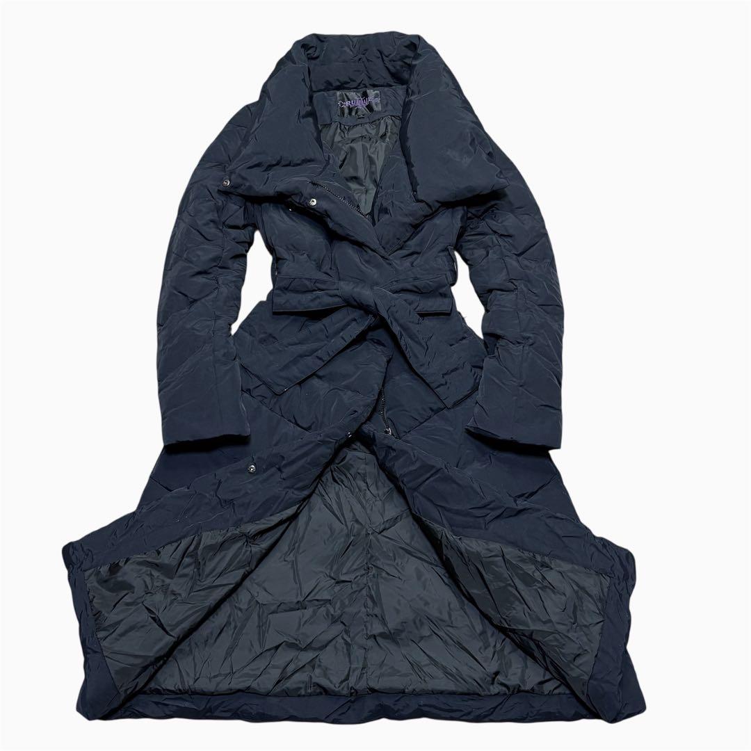 RUIRUE BOUTIQUE ロング ダウンコート Aライン ネイビー L