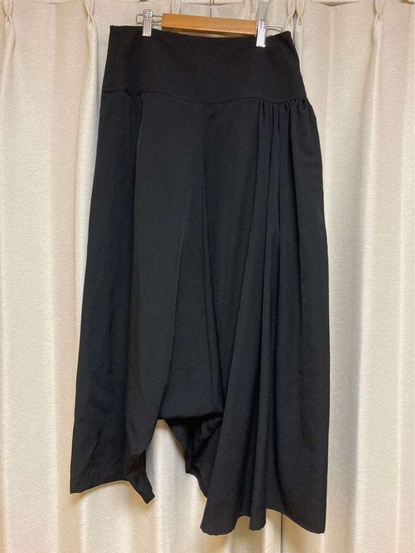 19SSビーヨウジヤマモト Byohji yamamotoシワギャバアシメパンツ