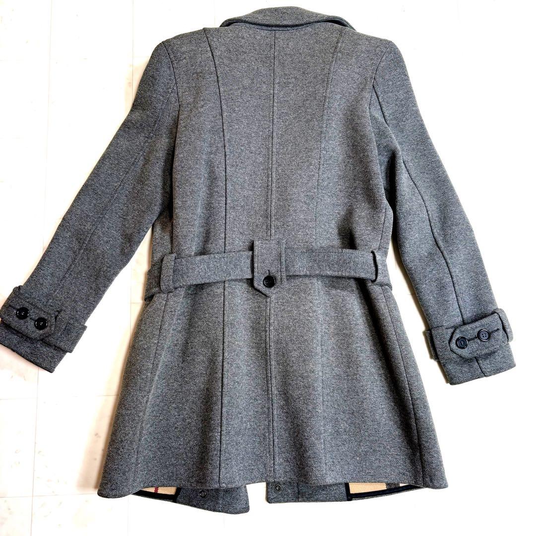 BURBERRY バーバリー　グレー ベルト付きトレンチコート　ノバチェック