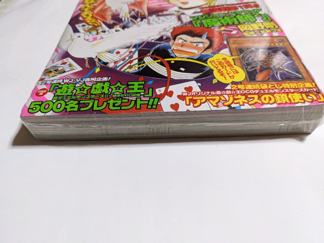 未開封少年ジャンプ2001年35号遊戯王アマゾネスの鎖使いカード付き