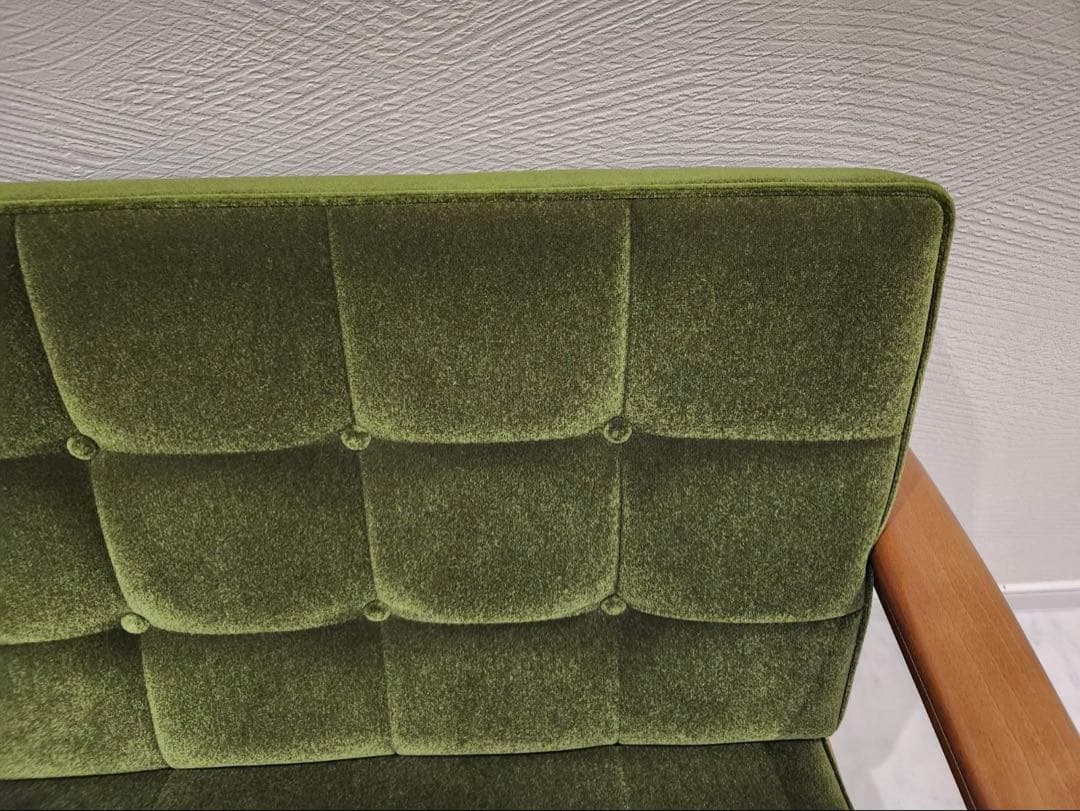 karimoku カリモク60Kチェア2シーター　モケットグリーン