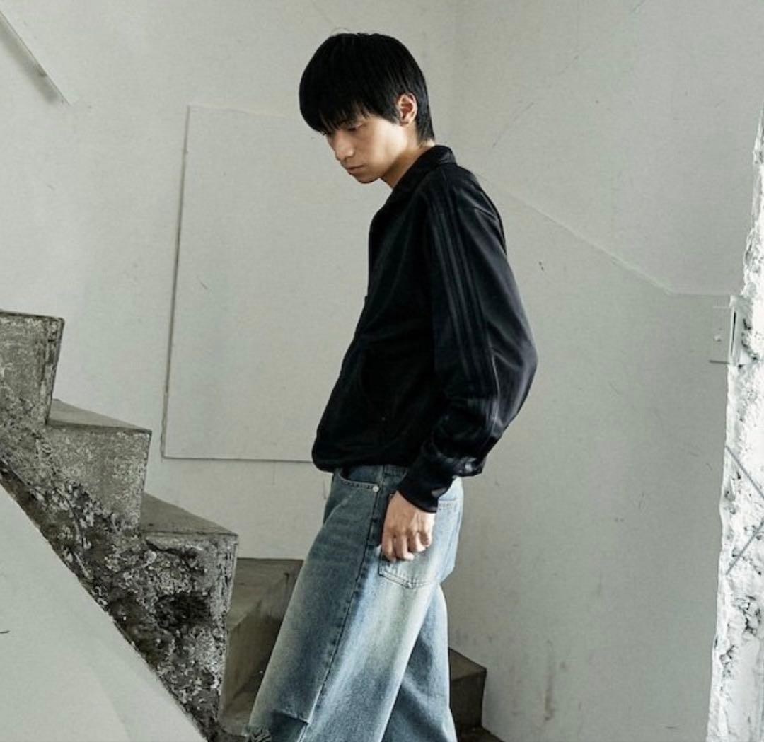 新3XL】アディダスオリジナルス　トラックジャケットトップ黒ブラックadidas