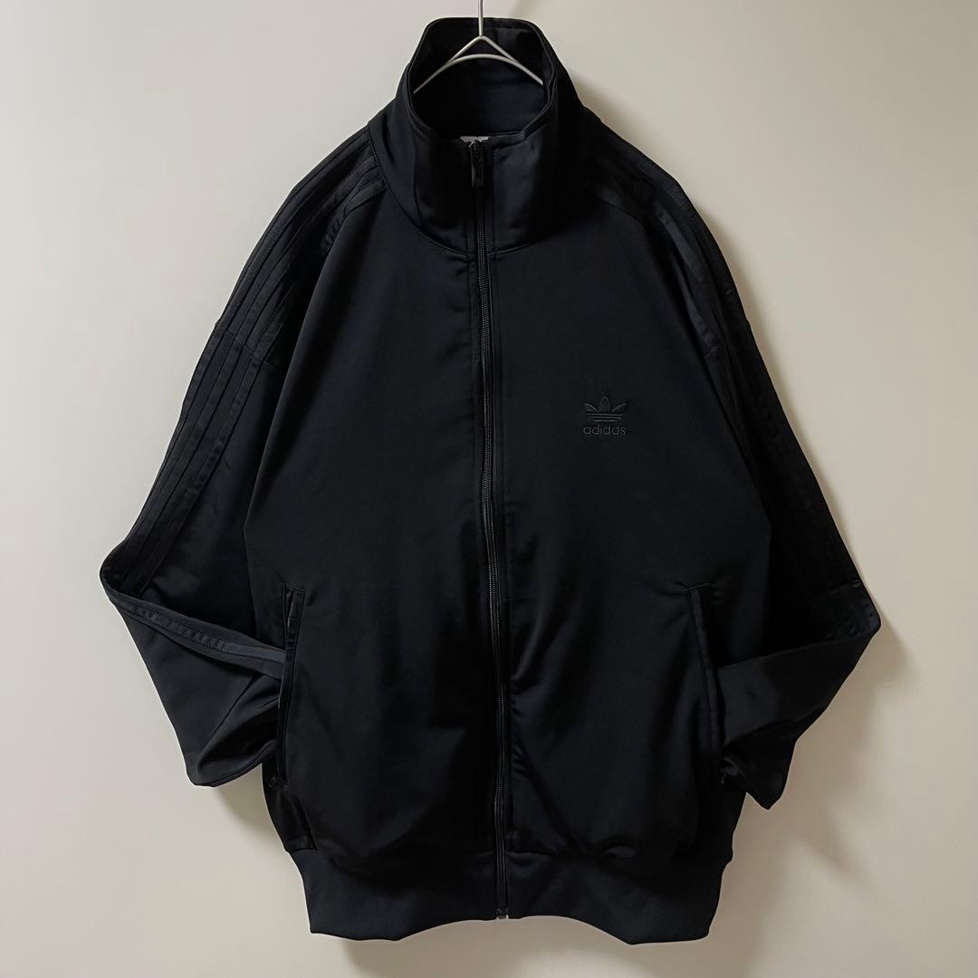 新3XL】アディダスオリジナルス　トラックジャケットトップ黒ブラックadidas