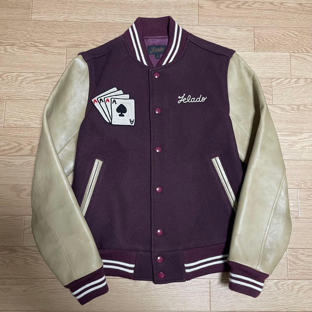 00s ジェラード　jelado スタジャン　アワードジャケット　本革　レザー