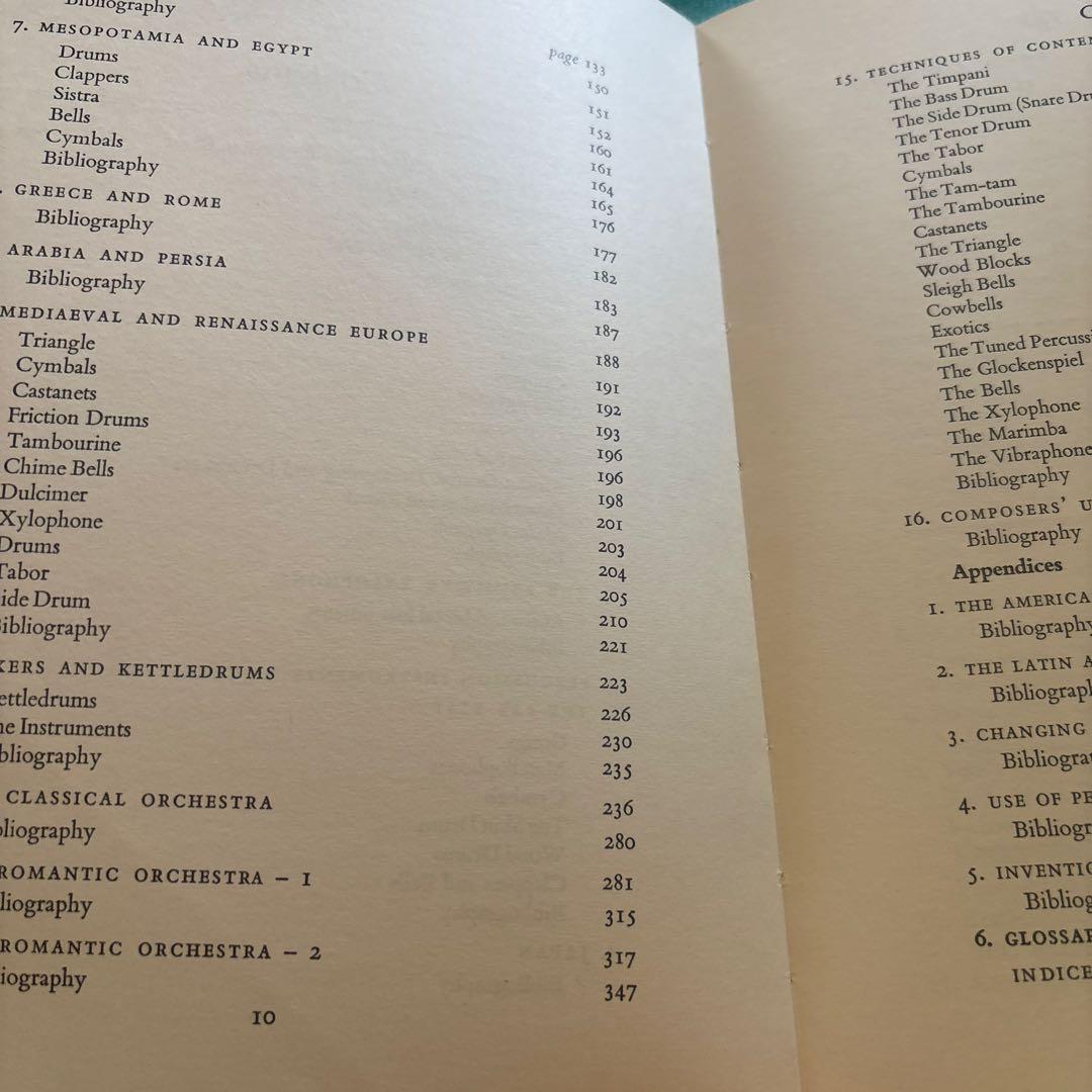音楽書　　打楽器とその歴史