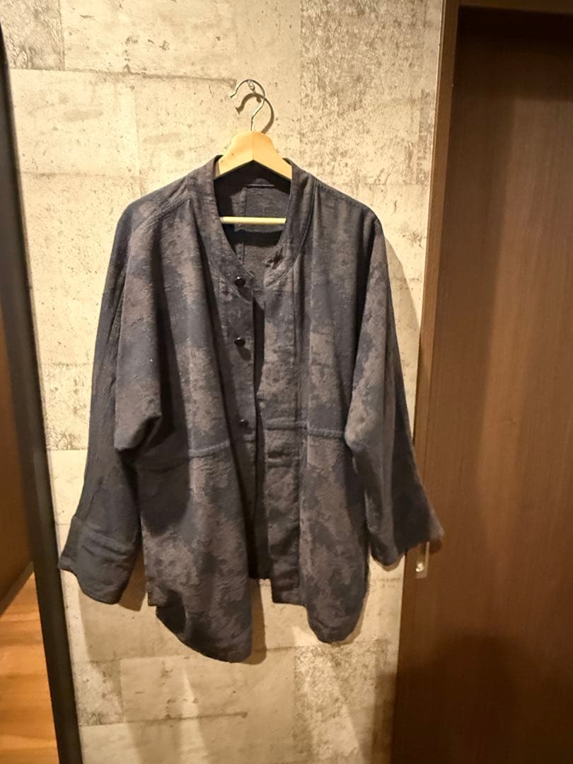 MITTAN　絹綿麻ジャガードジャケット 墨茶