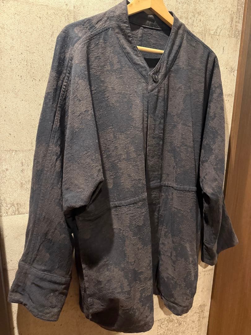 MITTAN　絹綿麻ジャガードジャケット 墨茶