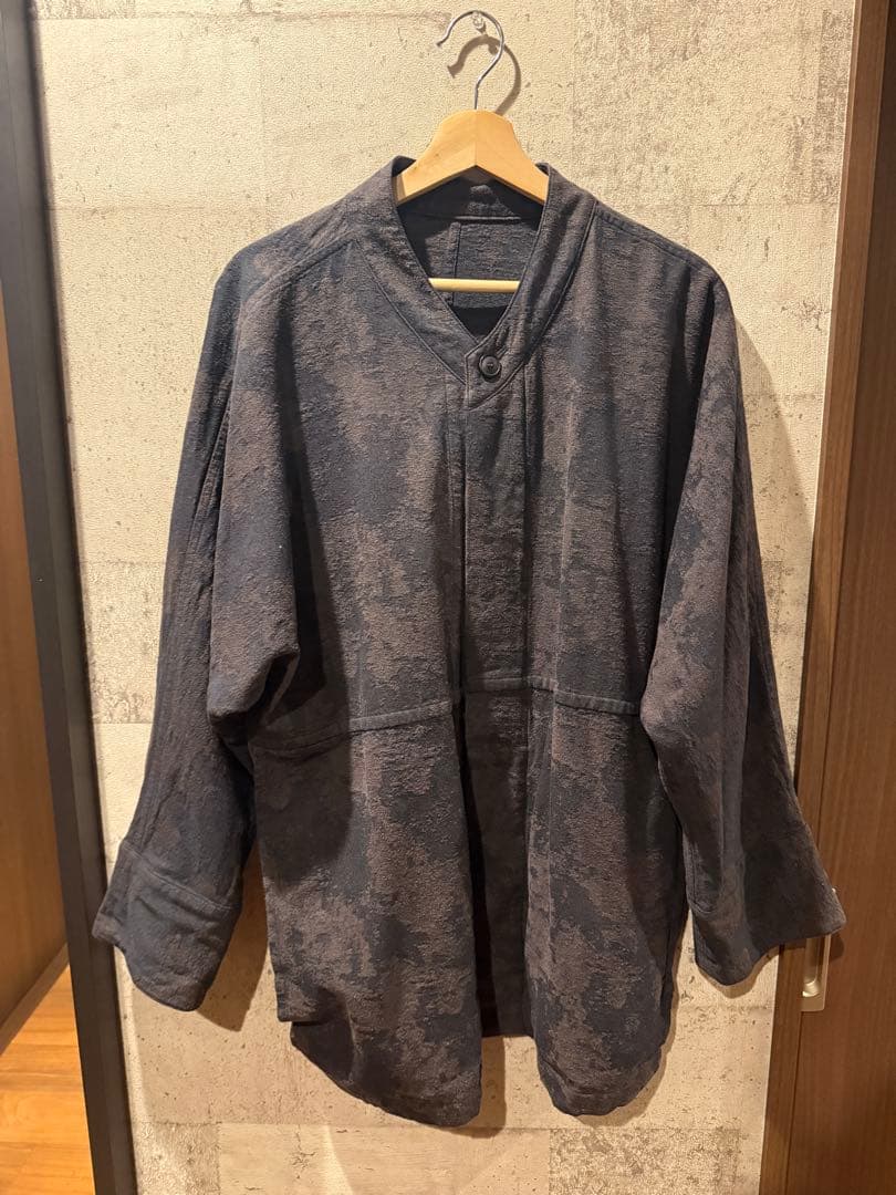 MITTAN　絹綿麻ジャガードジャケット 墨茶