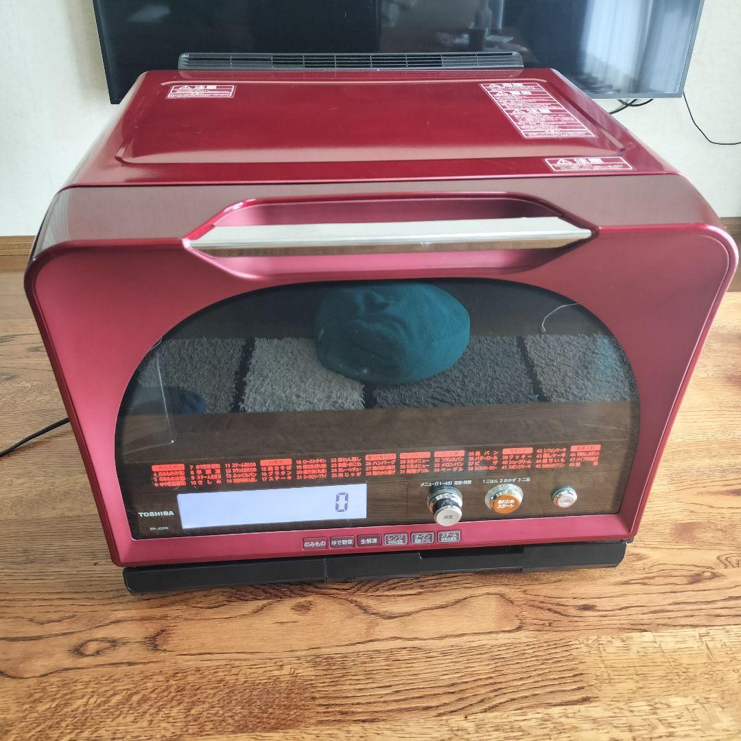 【使用僅か】 東芝 石窯ドーム ER-JD510 赤 スチーム オーブンレンジ