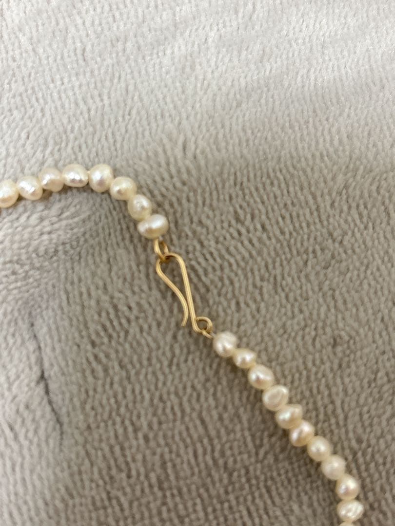 lilas ミラーボールサザレパールネックレスk10