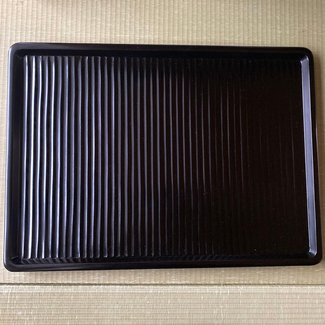 桂　黒漆我谷盆　折敷