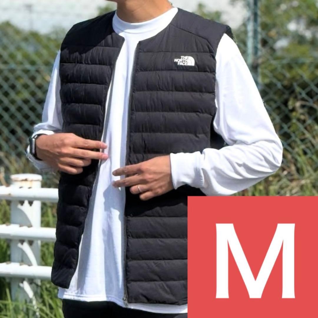【新品】Ｍ　ノースフェイス レッドランベスト ブラック NY82577
