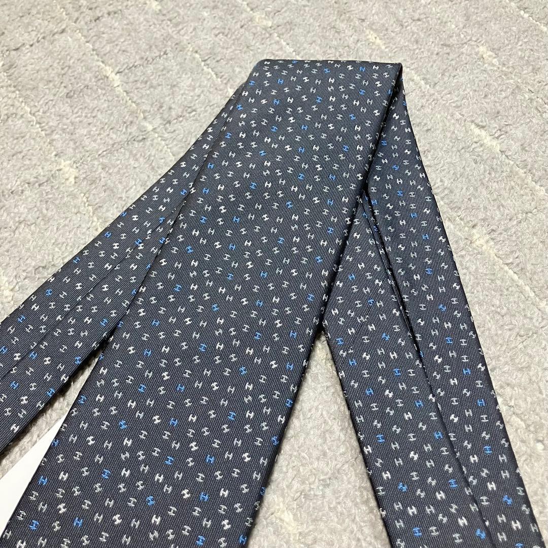 現行！エルメス［未使用タグ付き］ネクタイ　H柄　ファソネ　ジャガード　箱付き