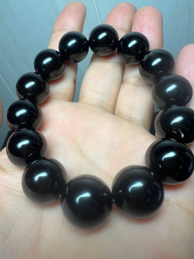 私のエネルギー吸いすぎた魔除けの王様⭐︎スターモリオン(黒水晶)ブレスレット