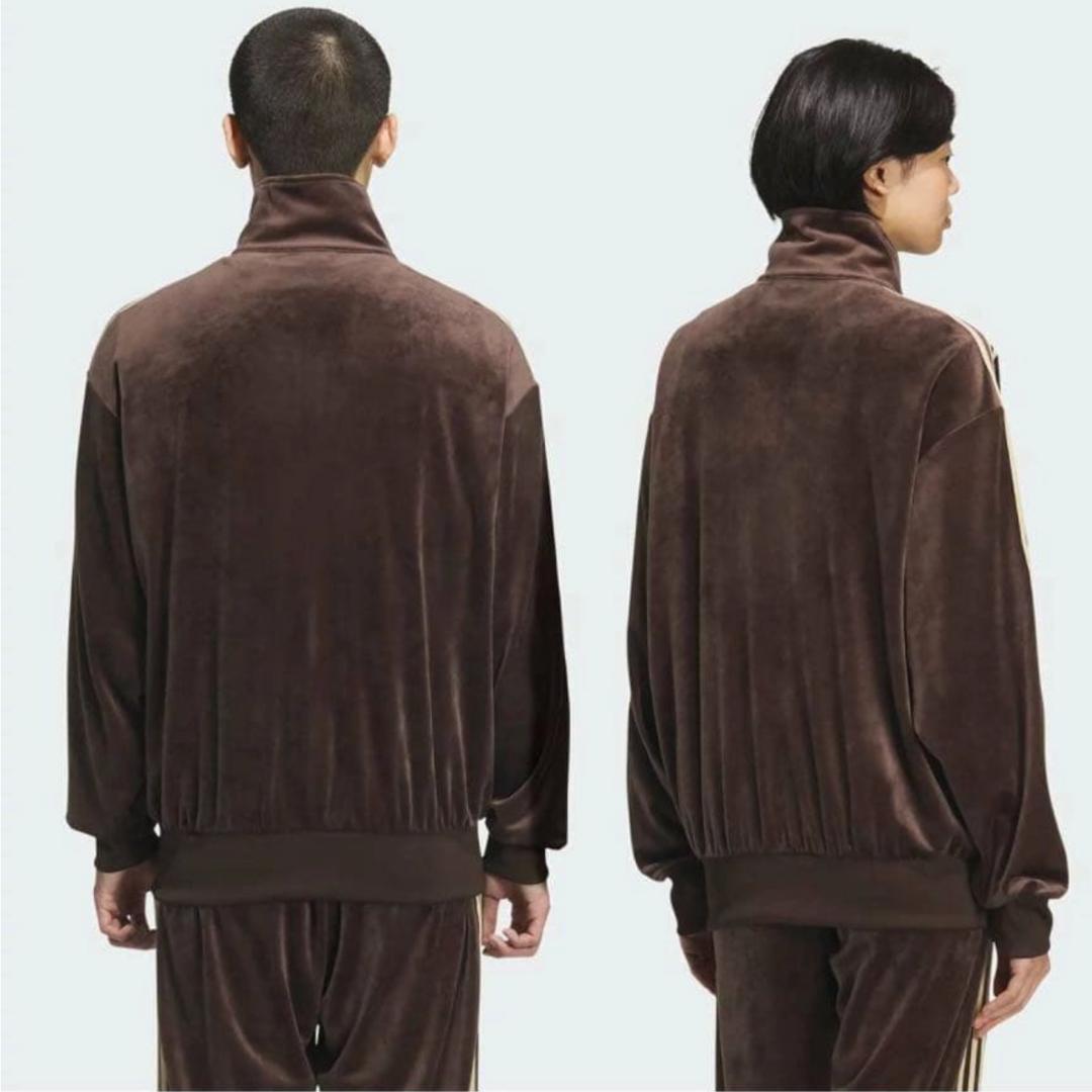 【即日発送】adidas ファイヤーバード トラックトップ ベロア ブラウン L
