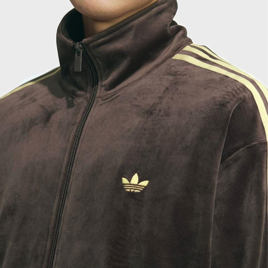 【即日発送】adidas ファイヤーバード トラックトップ ベロア ブラウン L