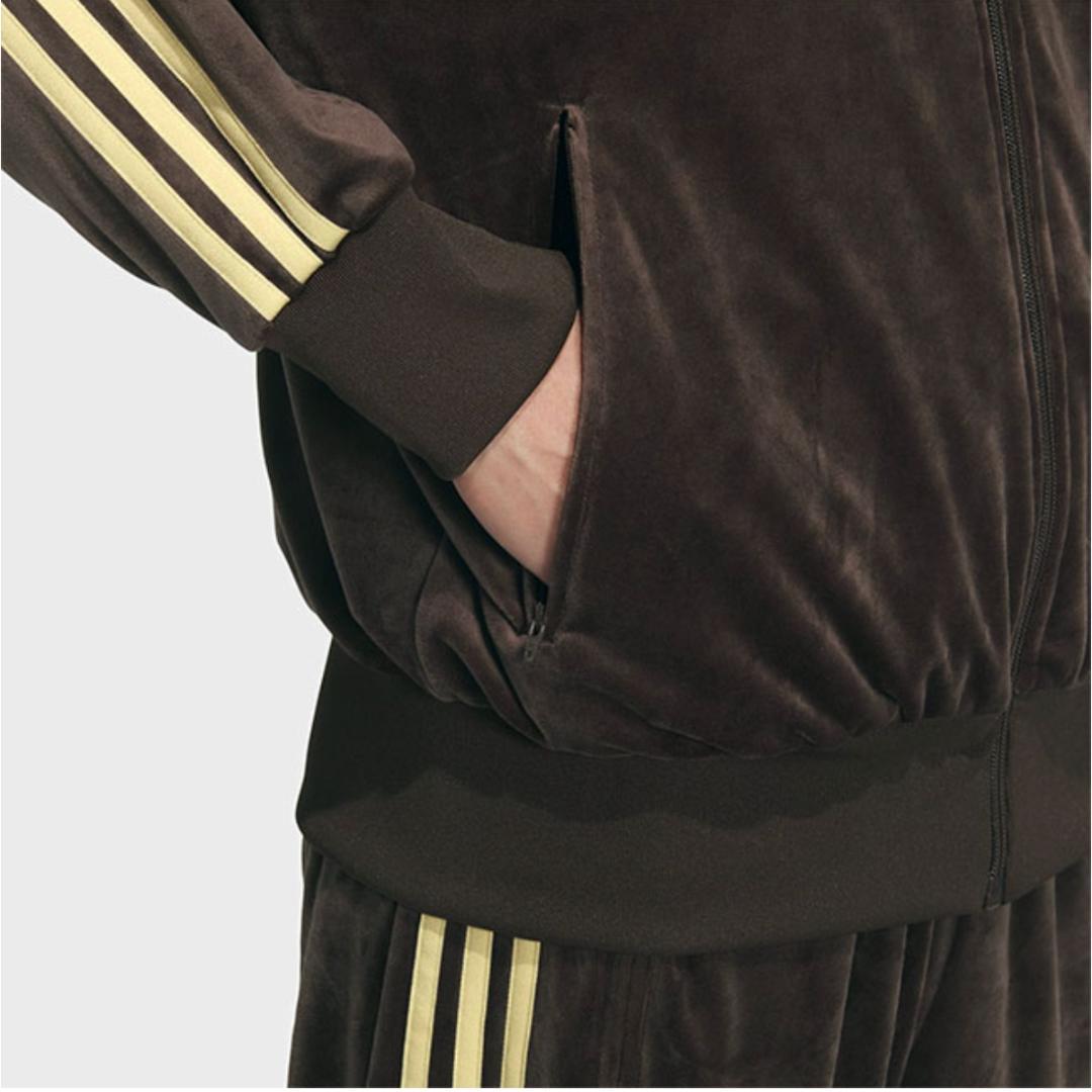 【即日発送】adidas ファイヤーバード トラックトップ ベロア ブラウン L
