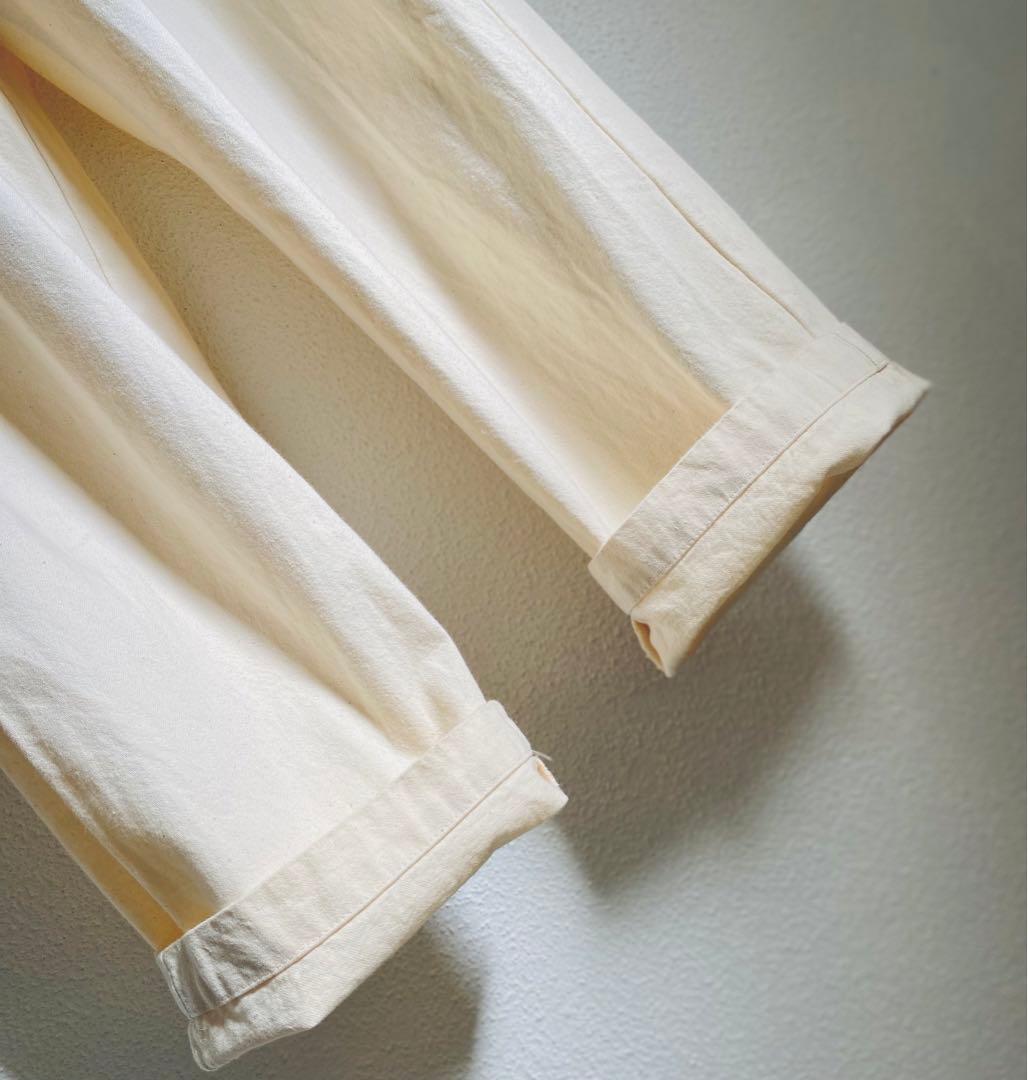 kagure かぐれ コットンデニムイージーパンツ ナチュラル 日本製