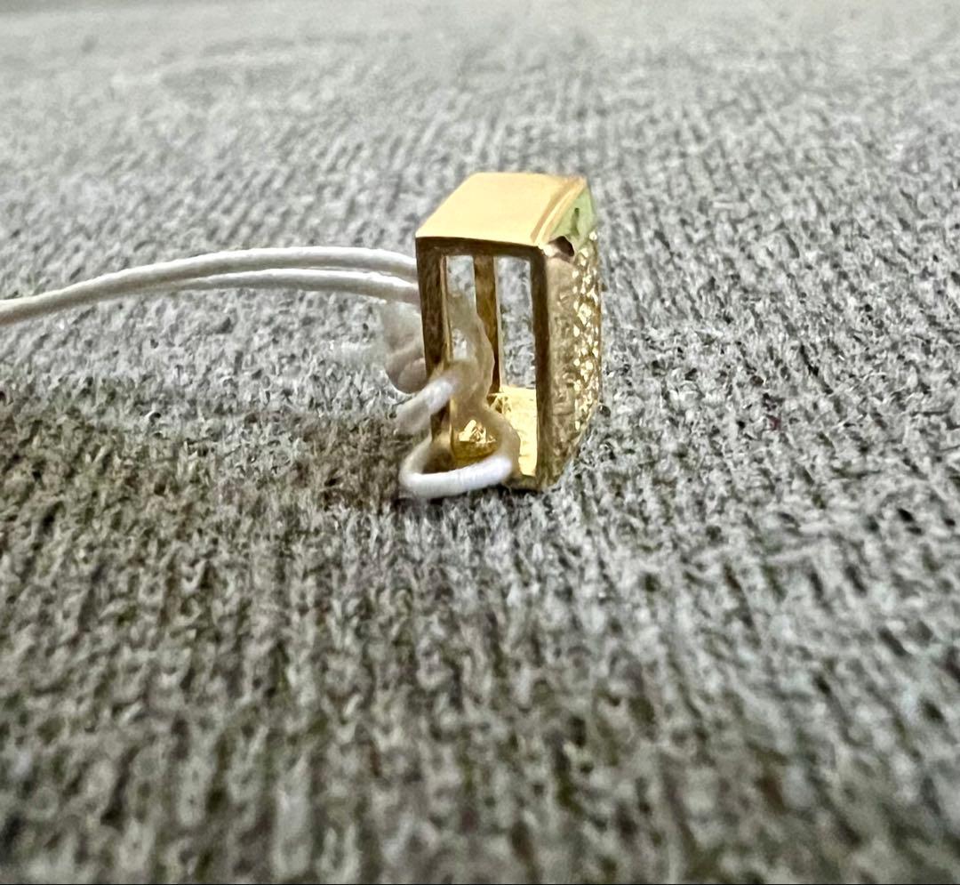 【値下げ】18金BOXダイヤペンダントタップ　ユニセックス　大セール❣️