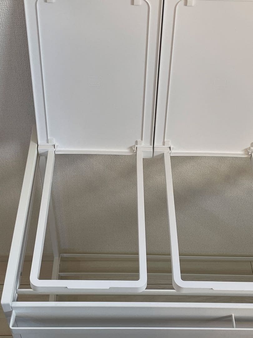 tower 山崎実業 3分別 ゴミ箱 ホワイト 45L 蓋付/目隠し・袋留め付