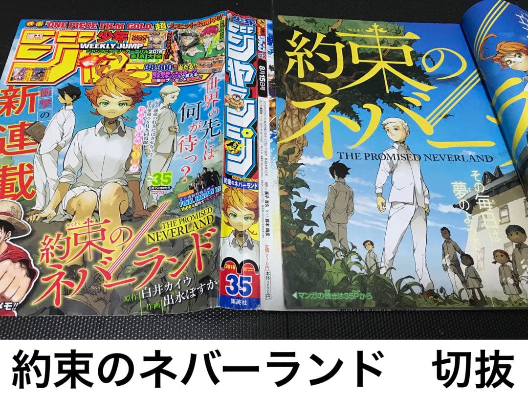 約束のネバーランド　切り抜き　白井カイウ　出水ポスカ　週刊少年ジャンプ