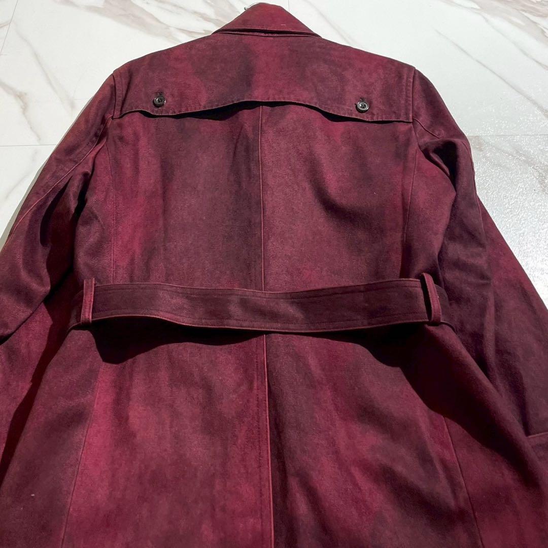 【極美品◦XL✨】トルネードマート スウェード調 ベルテッドコート ボルドー