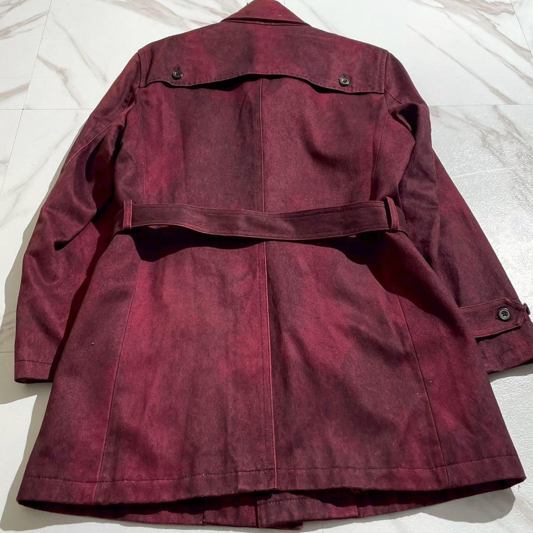 【極美品◦XL✨】トルネードマート スウェード調 ベルテッドコート ボルドー
