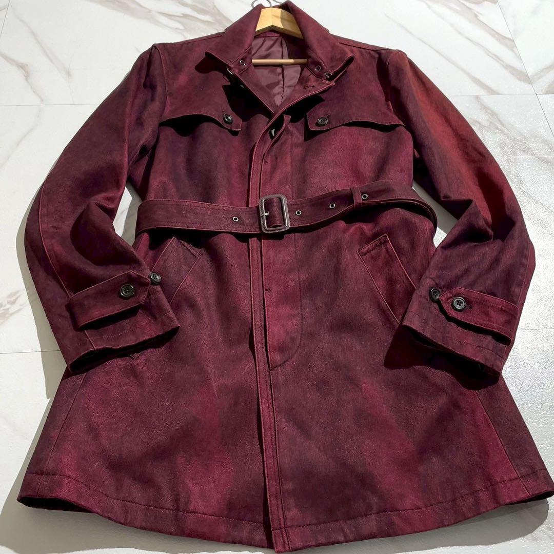 【極美品◦XL✨】トルネードマート スウェード調 ベルテッドコート ボルドー