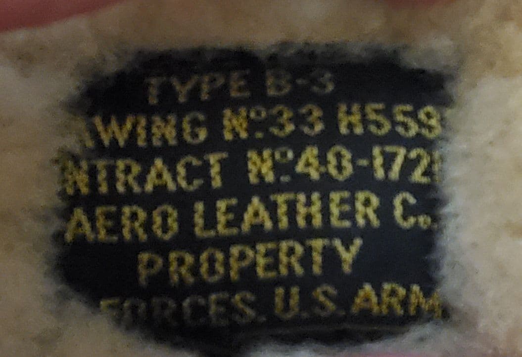 希少 エアロレザー B3 大戦モデル ムートン フライトジャケット