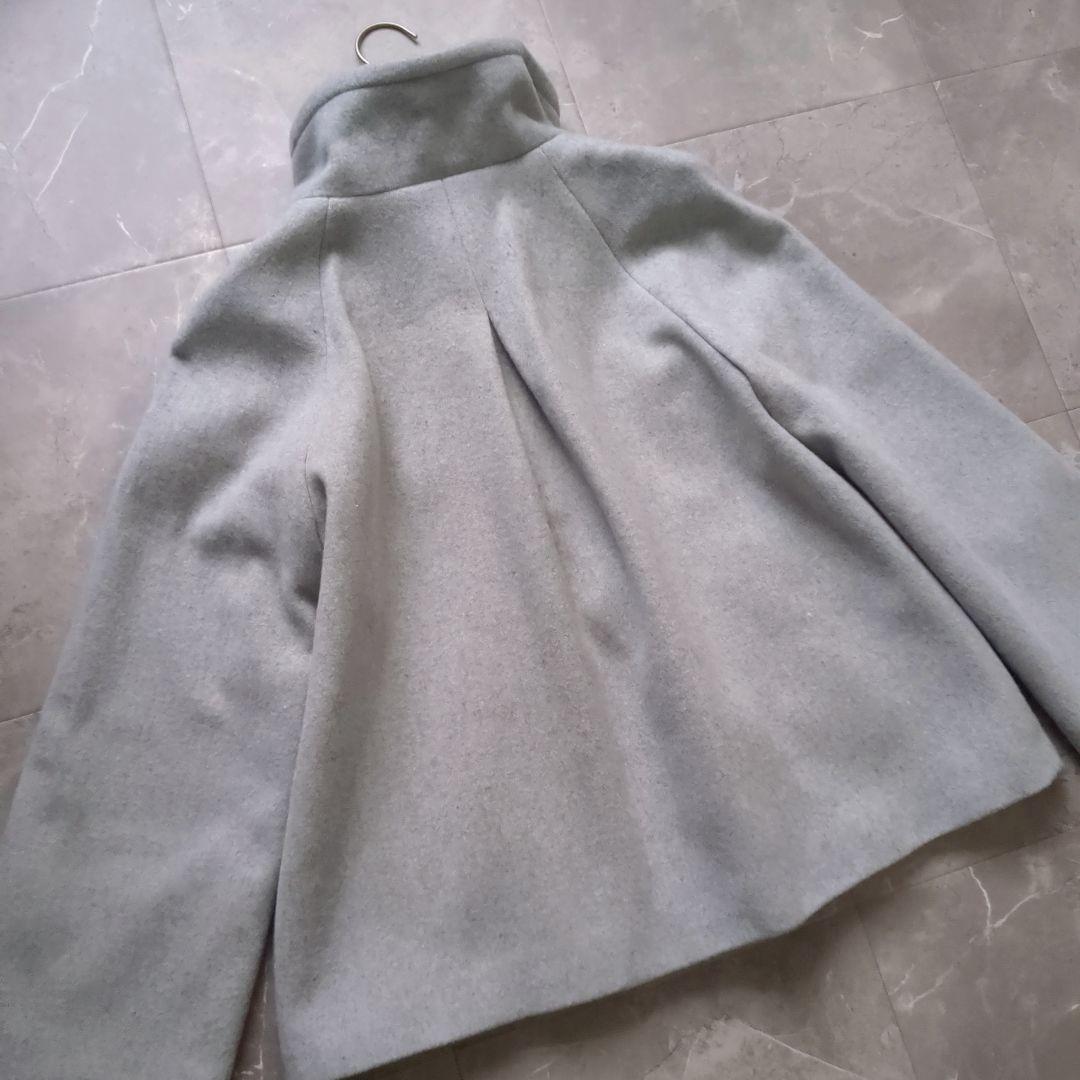 UNTITLED 美品 2WAYウールショートコート グレー