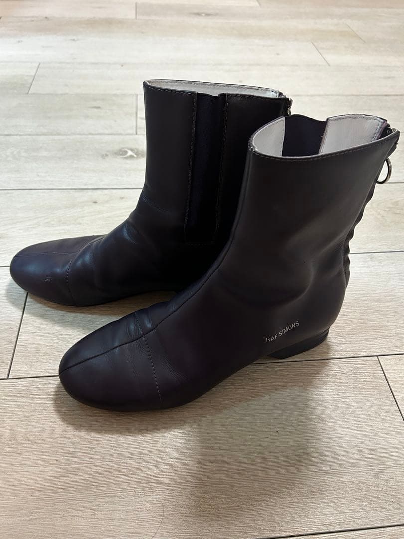 ラフシモンズ　ランナー　バックジップブーツ41 パープル