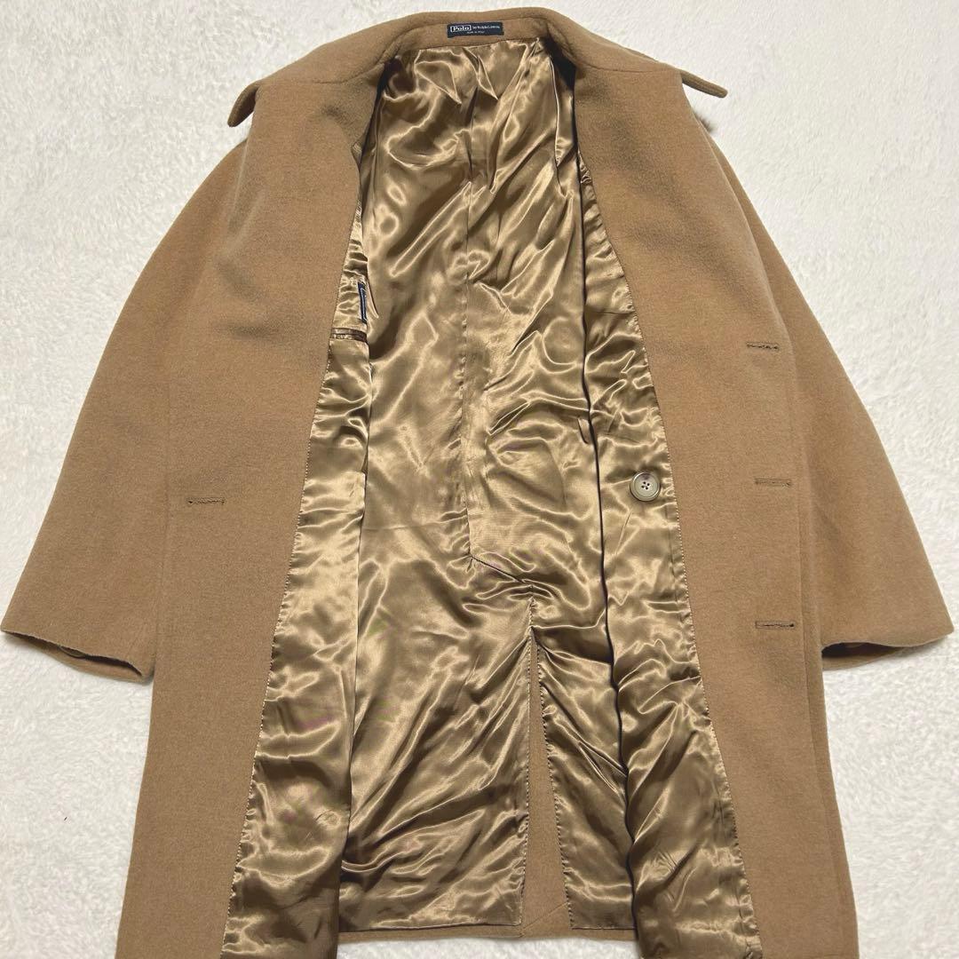 イタリア製 ポロバイラルフローレン キャメルヘア ダブルブレスト コート 52