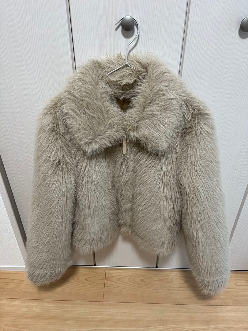 ZARA ダブルフェイスエコファージャケット　s