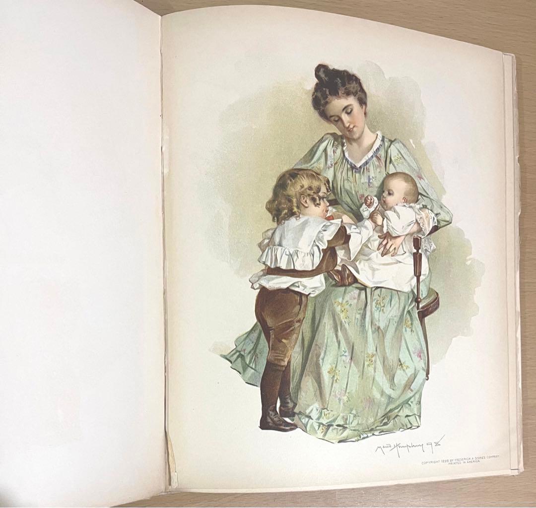 No282アンティーク 古書 洋書 赤ちゃん日記 成長記録 育児日記