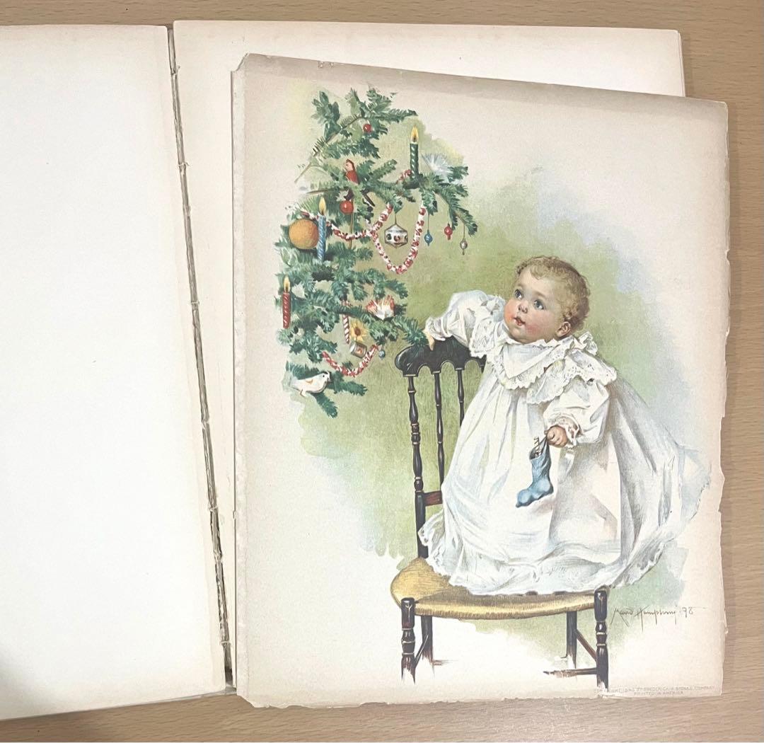 No282アンティーク 古書 洋書 赤ちゃん日記 成長記録 育児日記