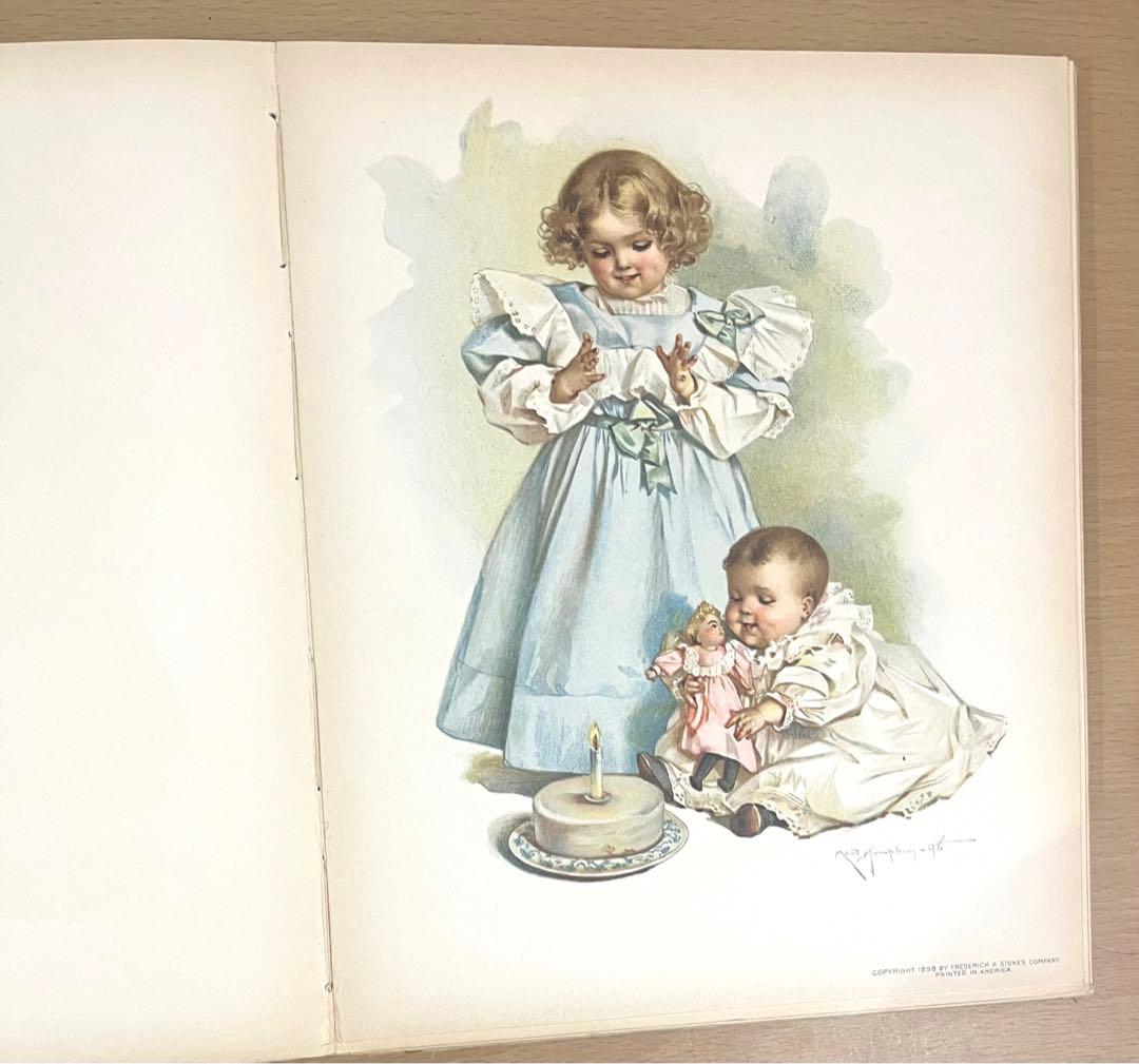 No282アンティーク 古書 洋書 赤ちゃん日記 成長記録 育児日記