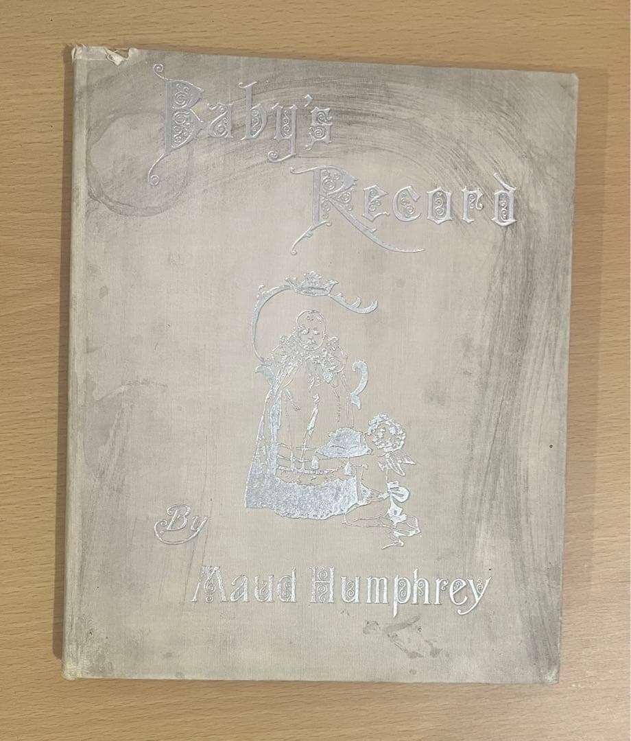 No282アンティーク 古書 洋書 赤ちゃん日記 成長記録 育児日記