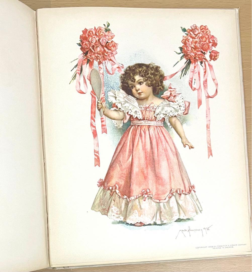 No282アンティーク 古書 洋書 赤ちゃん日記 成長記録 育児日記