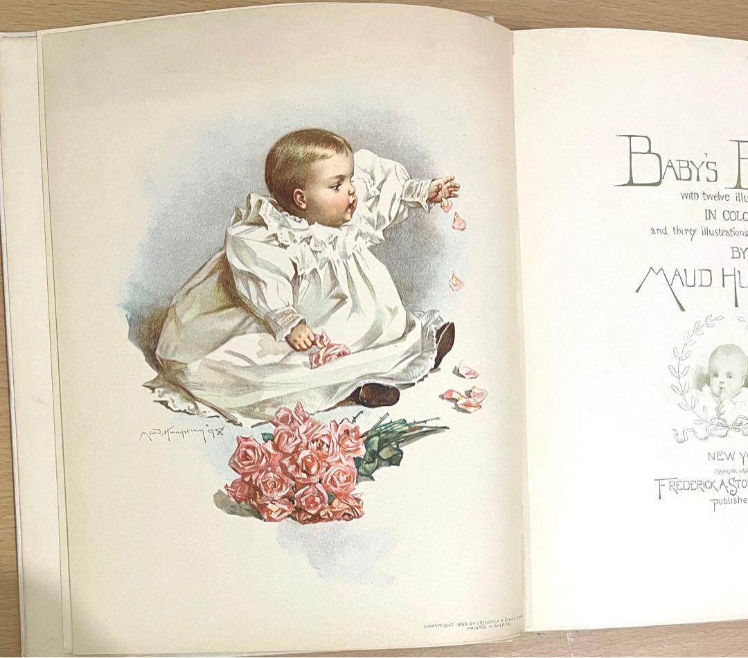 No282アンティーク 古書 洋書 赤ちゃん日記 成長記録 育児日記