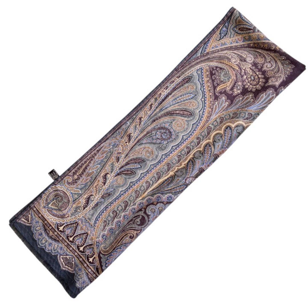 新品未使用✨エトロ 大判 ストール ペイズリー イタリア製ネイビー