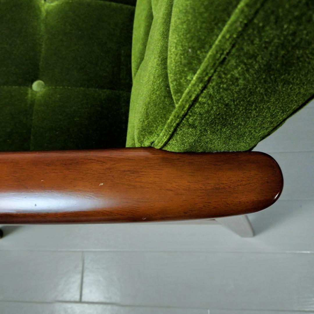 【カリモク60】 Kチェア ソファ 2人掛け モケットグリーン karimoku