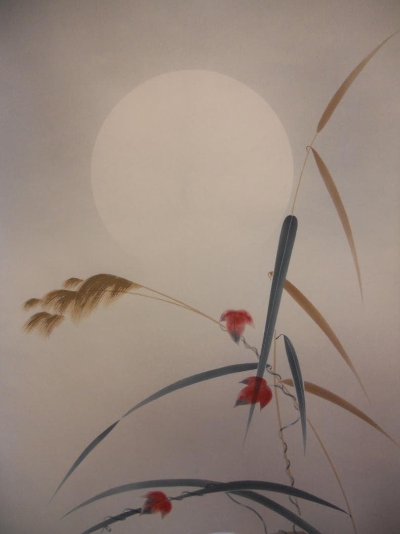 専用商品 掛け軸 桜井浩堂 月下白鷺之図 絹本 希少 軸装 茶道具 掛軸 美品