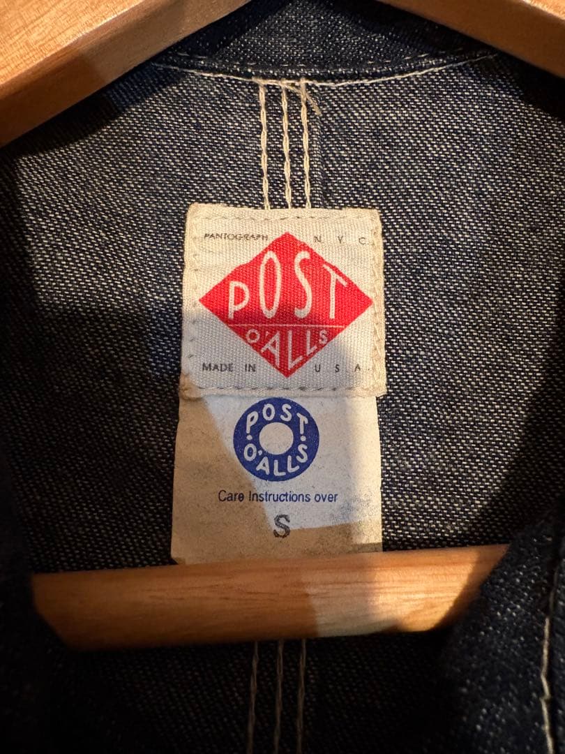 POST O'ALLS カバーオール デニムジャケット S アメリカ製