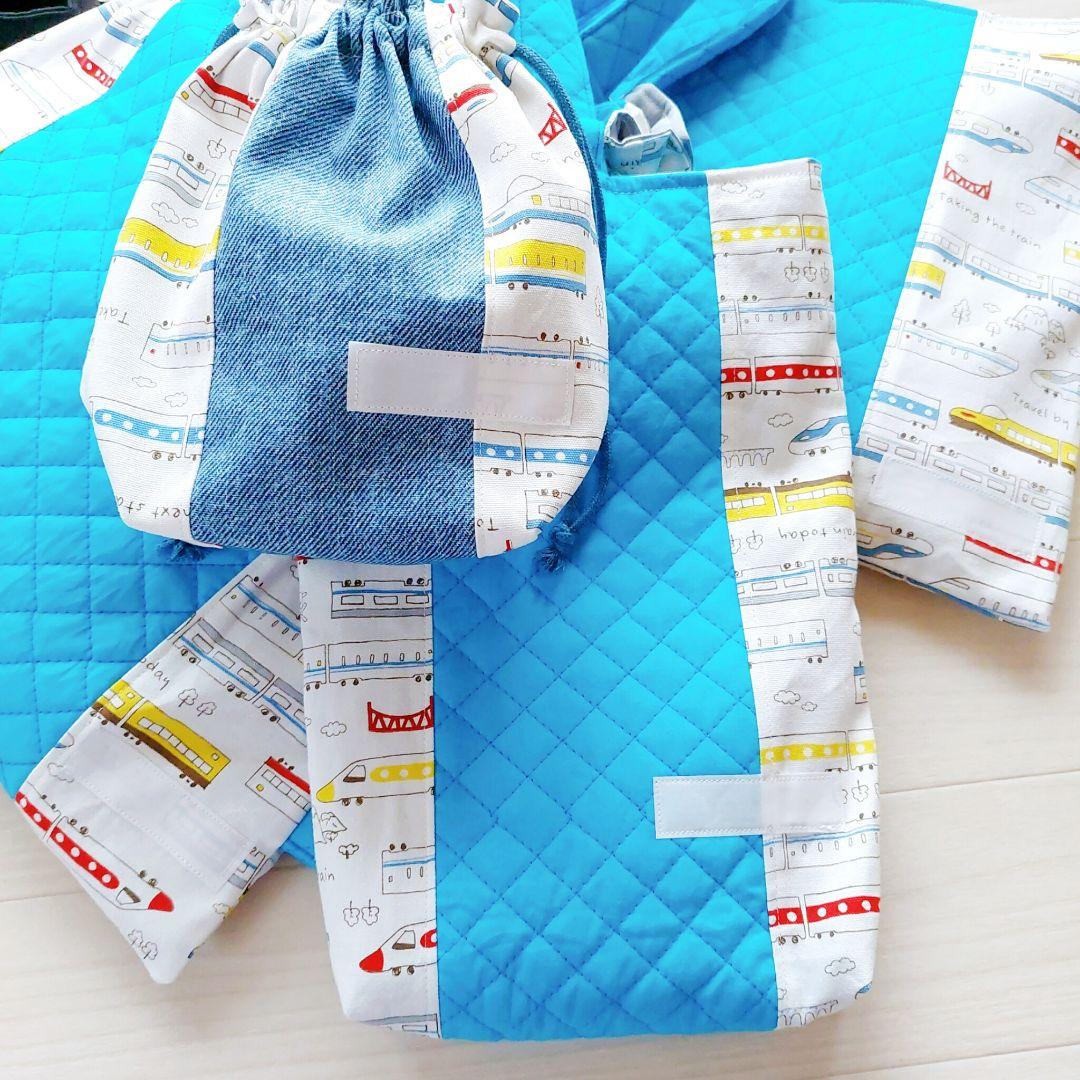入園 入学 ハンドメイド レッスンバッグ ナップサック キルティング