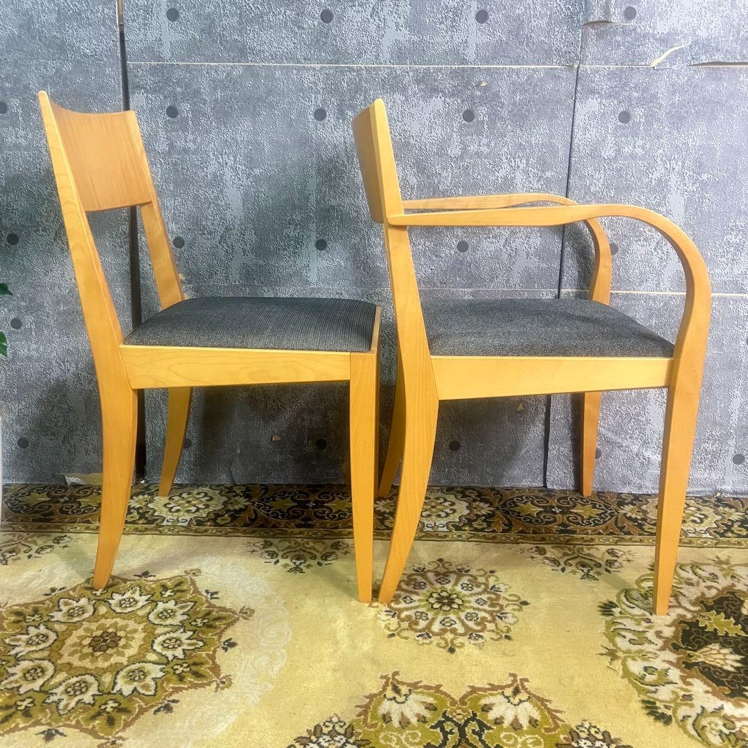 ꧁アルフレックス arflex꧂ダイニングチェア2脚 アーム食卓椅子 いす イス