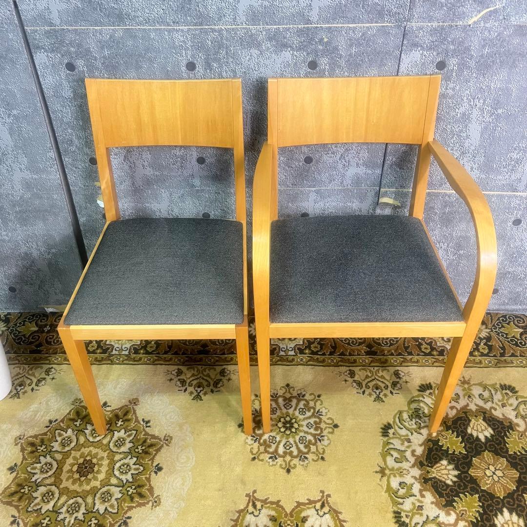 ꧁アルフレックス arflex꧂ダイニングチェア2脚 アーム食卓椅子 いす イス