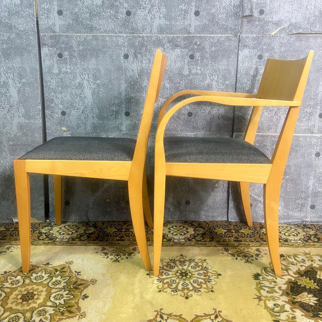 ꧁アルフレックス arflex꧂ダイニングチェア2脚 アーム食卓椅子 いす イス