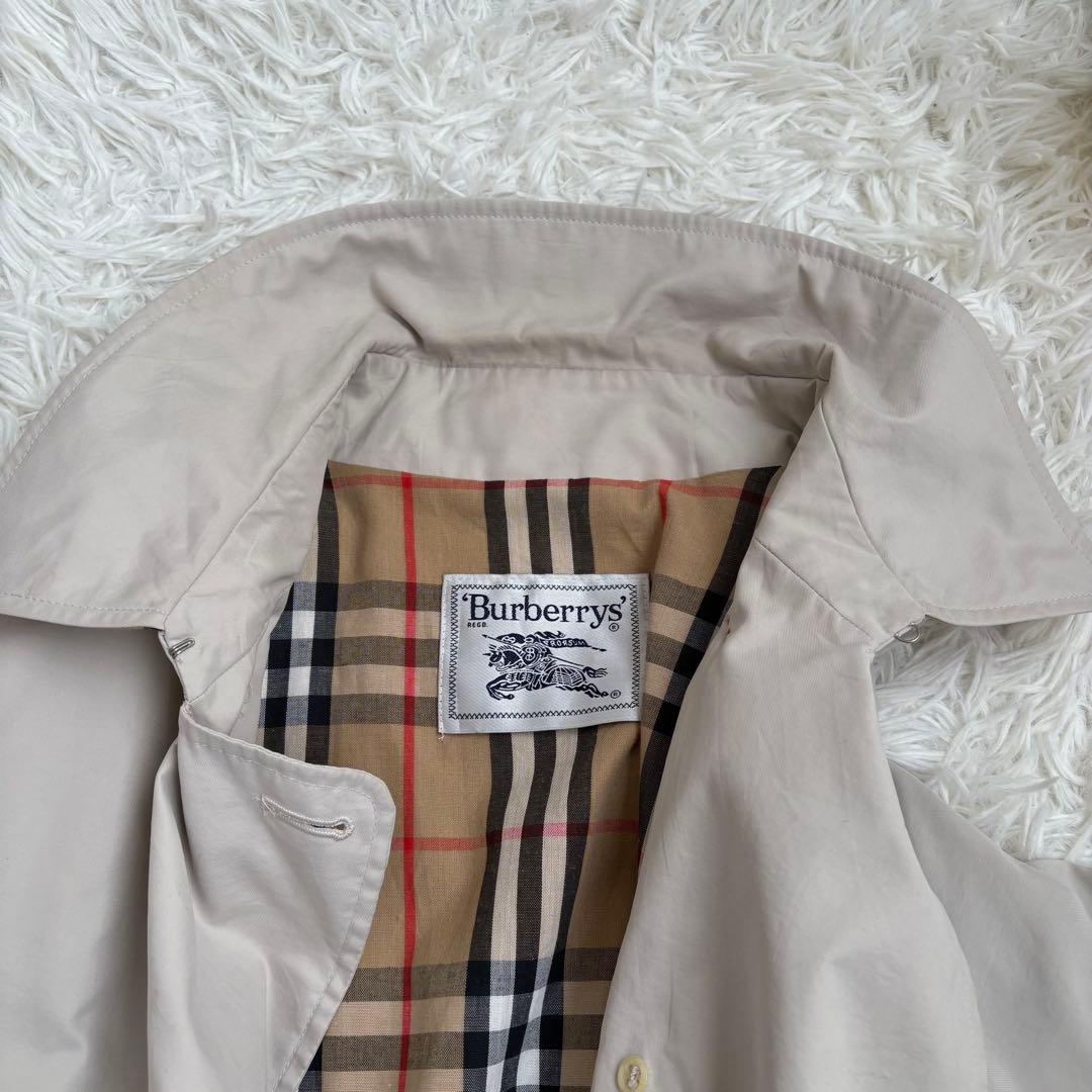 vintage バーバリー　スプリングコート　ノバチェック　ベルト　大きいサイズ