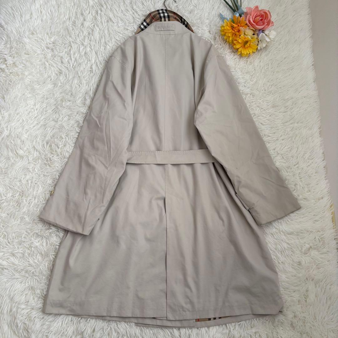 vintage バーバリー　スプリングコート　ノバチェック　ベルト　大きいサイズ