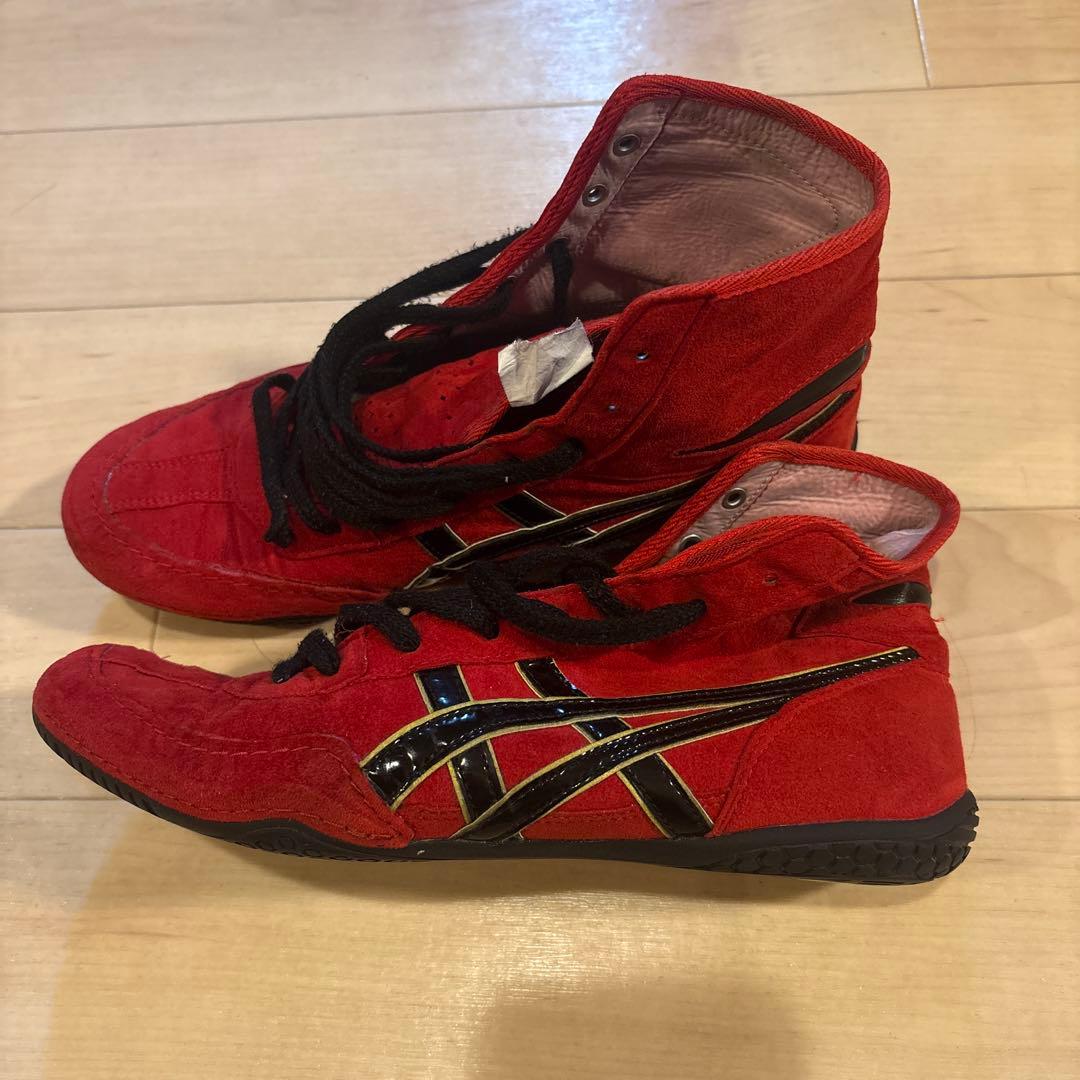 レッド ハイカット ボクシングシューズ